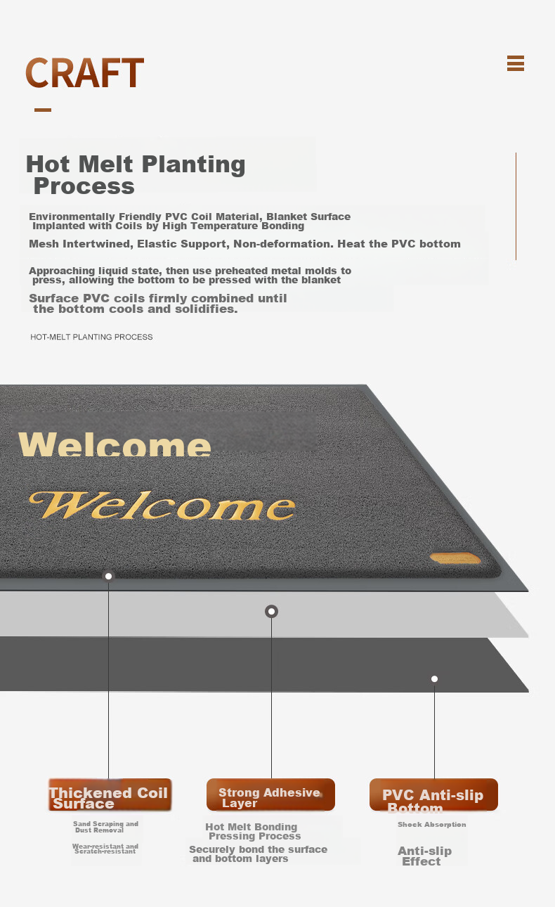 Boneng Welcome Mat, Entrance Doormat, Red Carpet, Loop Pile Floor Mat, Indoor Doorway Reception Mat, 120x180cm 4