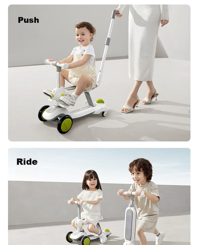 Babycare Children's Scooter for Ages 1-3 Multifunctional Baby Walker Ride-On Toy Birthday Gift, Light Purple 14