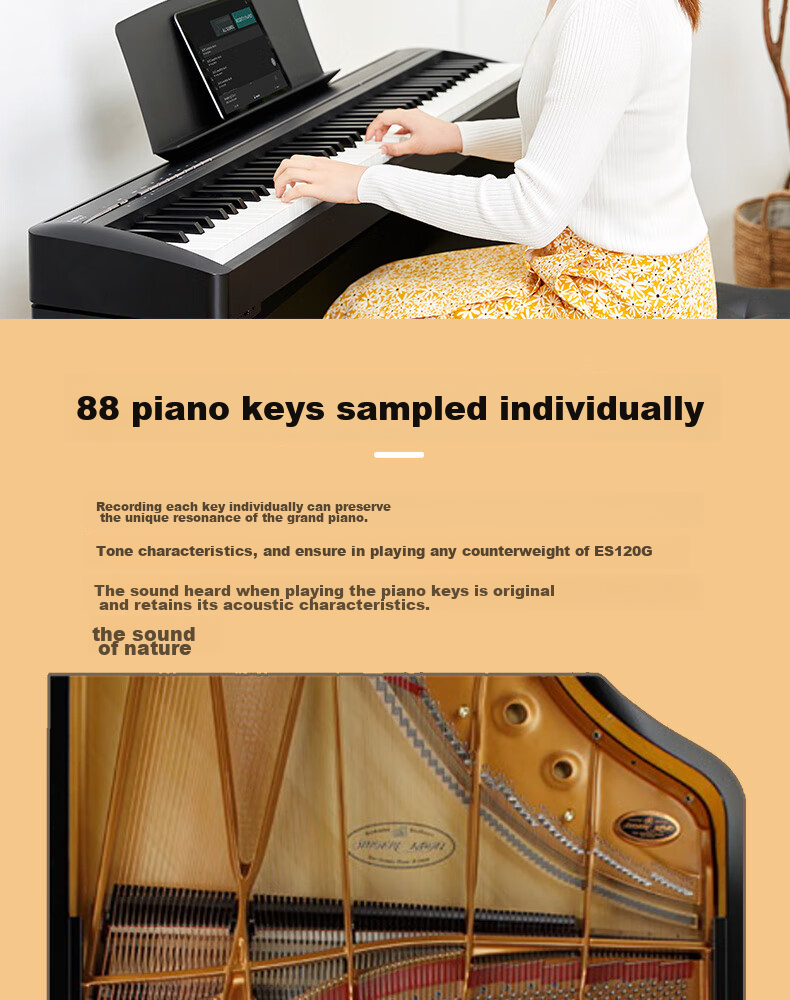 Kawai Digital Piano ES120, Black, 88 Weighted Keys, for Adults And Children, Performance Digital Piano + Gift Package 11