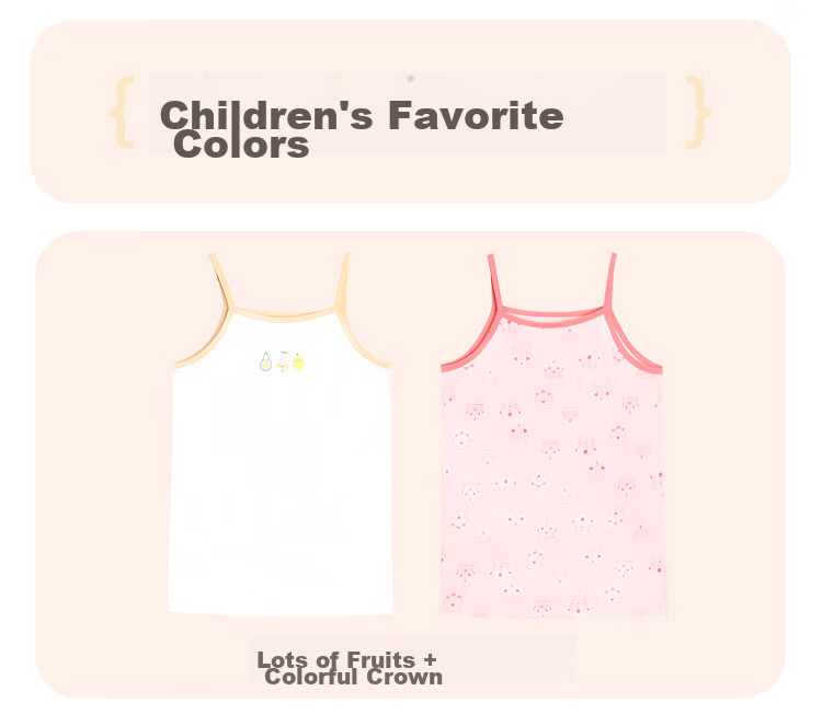 Hodohome Children's Tank Top for Girls, Summer A-Class Pure Cotton Thin Camisole, Cute Undershirt for Baby Girls, 802 160 14