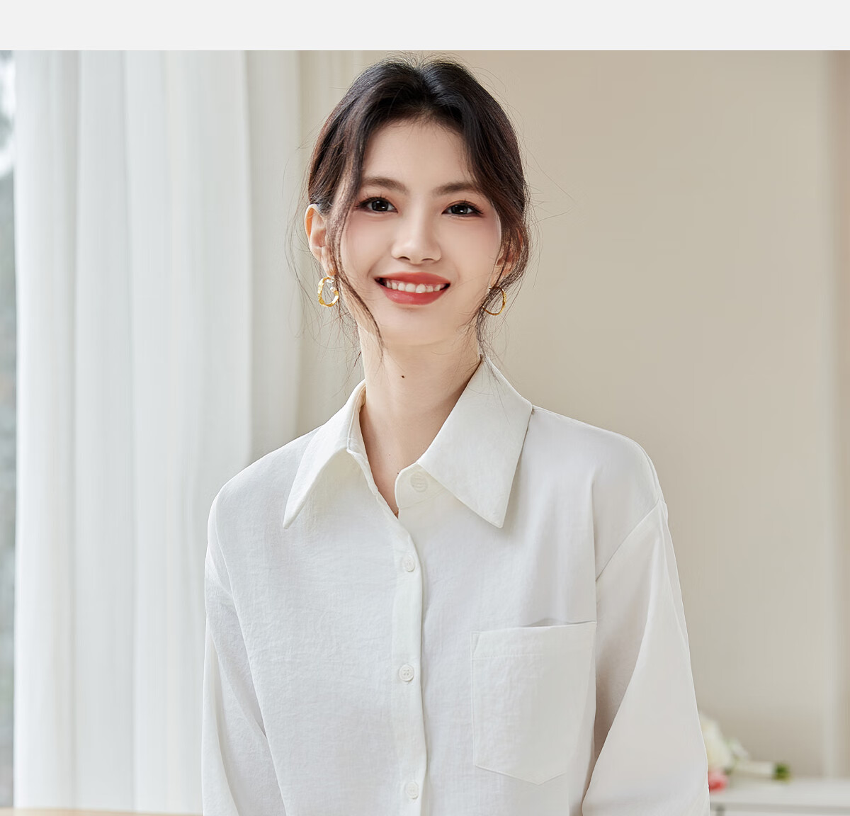 PinCai Women's Long Sleeve Shirt Autumn Winter Thickened Office Wear Versatile Blouse P144C6003 10