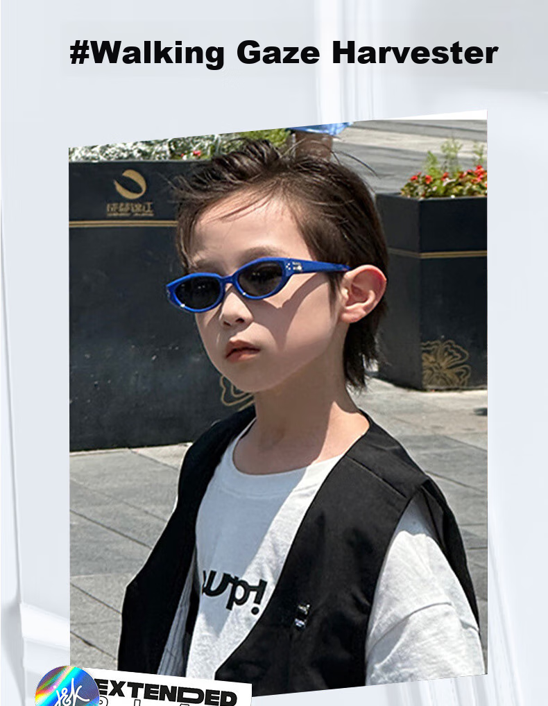 Boshide Children's Sunglasses, Cat Eye Glasses, Retro UV Protection Parent-Child Style, Black Frame with Gray Lenses 11