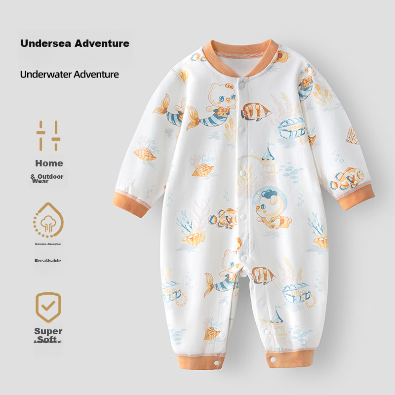 Beitaisi Baby Clothes Spring And Autumn Long-Sleeve Bodysuit, Pure Cotton Newborn Onesie, for Boys And Girls, Early Spring Outfit Pajamas