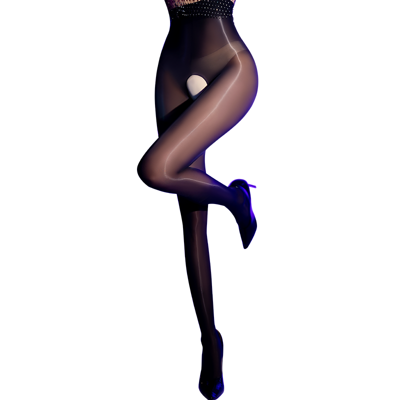 LangSha Women's Crotchless Stockings, Sheer Silk Pantyhose, Shiny And Seductive, Plus Size, Sexy Fishnet Stockings