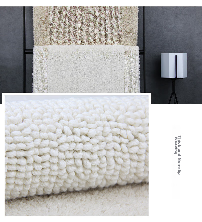 Amarelle Bathroom Mat, Dirt-Resistant Non-Slip Floor Mat, Light Camel Color (50*80cm) 13