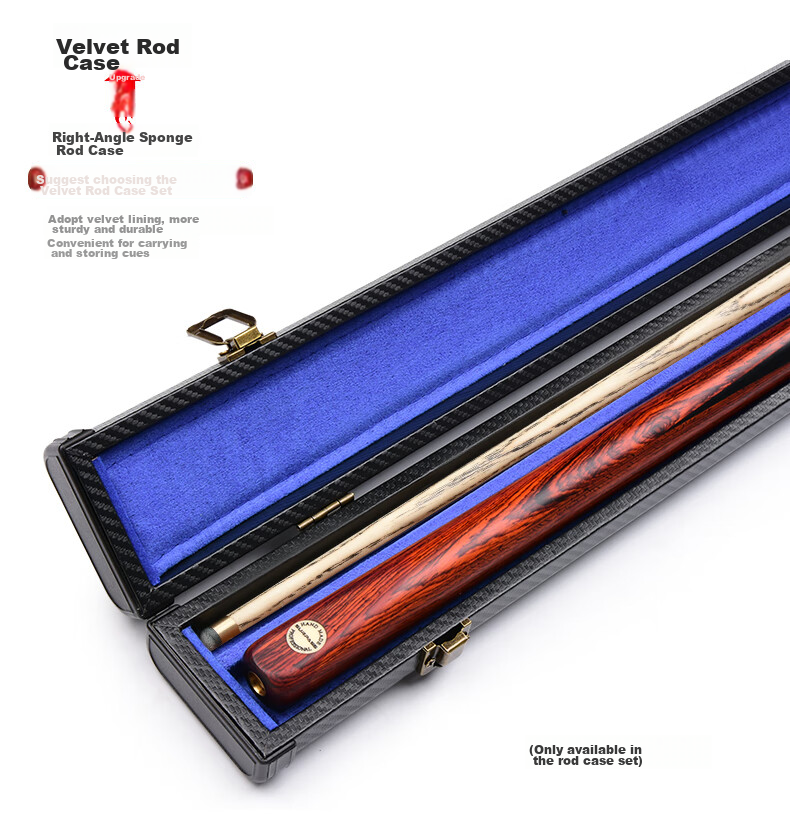 Jianying Billiard Cue, Chinese Black Eight 8-Ball Cue, Small Tip Straight Cue, Chaoyue Series Red Lotus 16