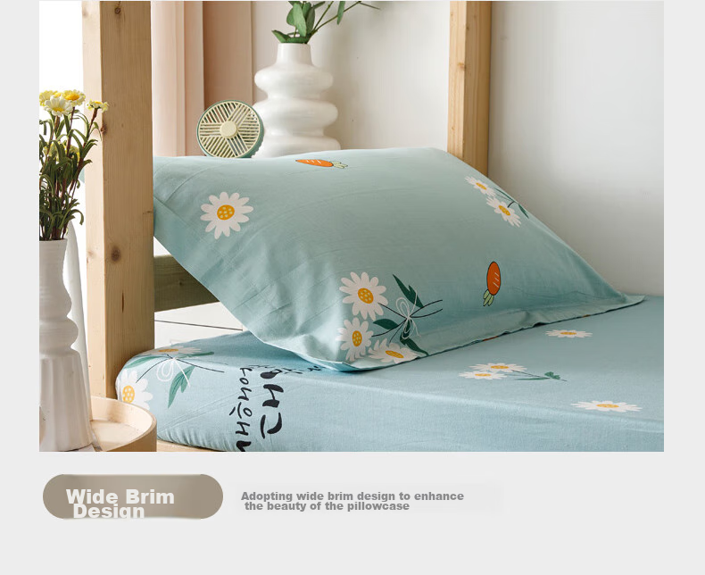 Hengyuanxiang 100% Cotton Pillowcase Single Pack Antibacterial Pure Cotton Pillow Cover Single Size 48x74cm Pillowcase for Men And Family Use 8