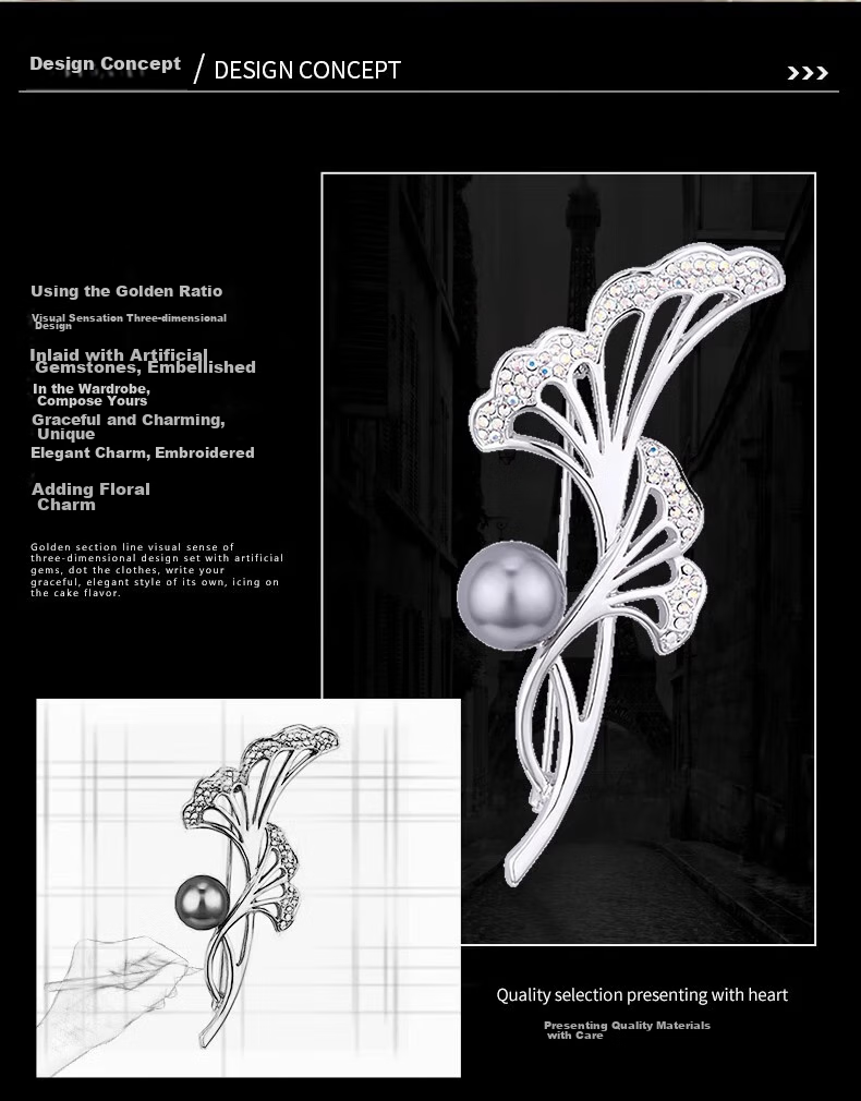 Eternelle French Eternal Bohemian Style Brooch, Elegant Faux Pearl Corsage, Autumn And Winter Accessory, Birthday Gift for Wome 2