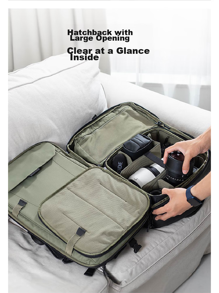 PGYTECH Shoulder Camera Bag Dandelion OneMo Trave DSLR Camera Bag Lens Stabilizer Storage Casual Travel Multifunctional 35L Large Capacity Crossbody Handheld Olive Gree 10