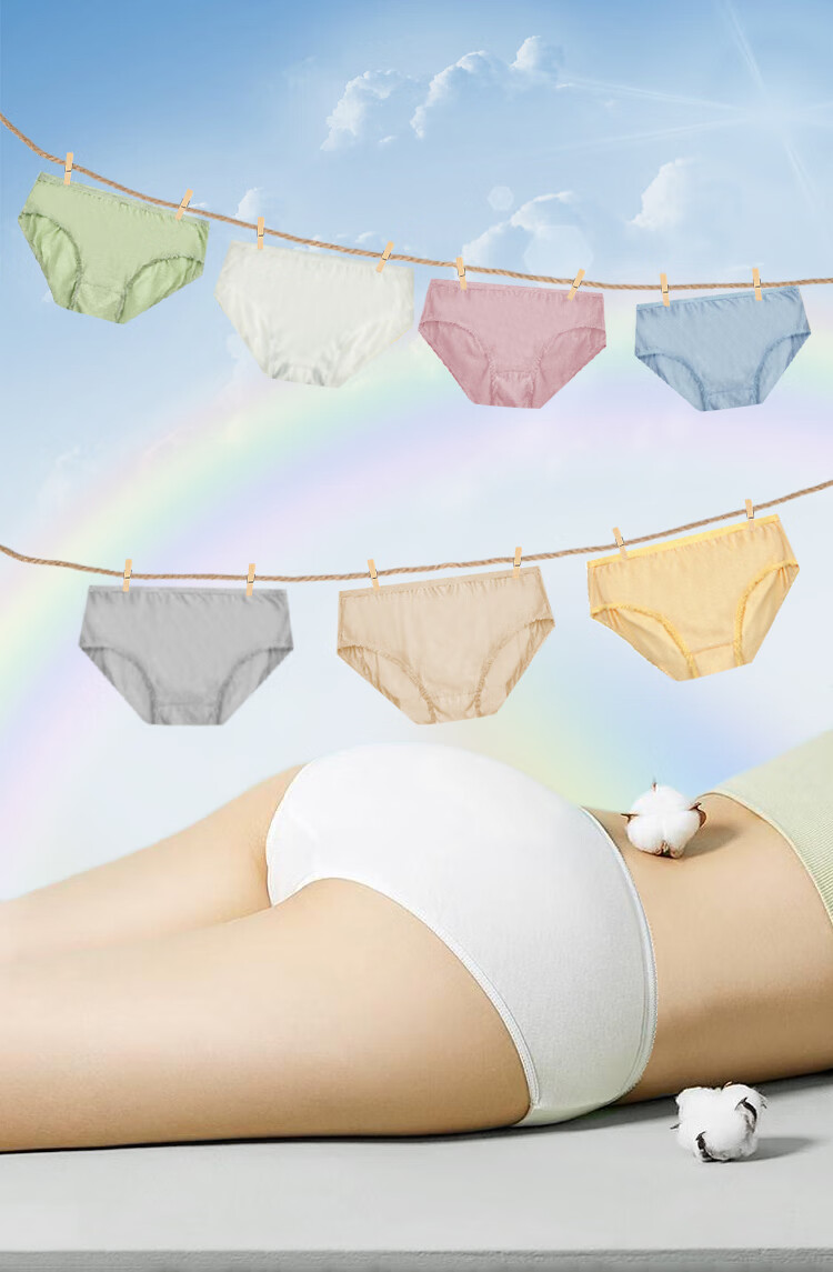 Banzheni Disposable Underwear for Women, Pure Cotton, Large Size, Maternity, Travel, Business Trip, No-Wash, Daily-Use, Individually Packaged 5