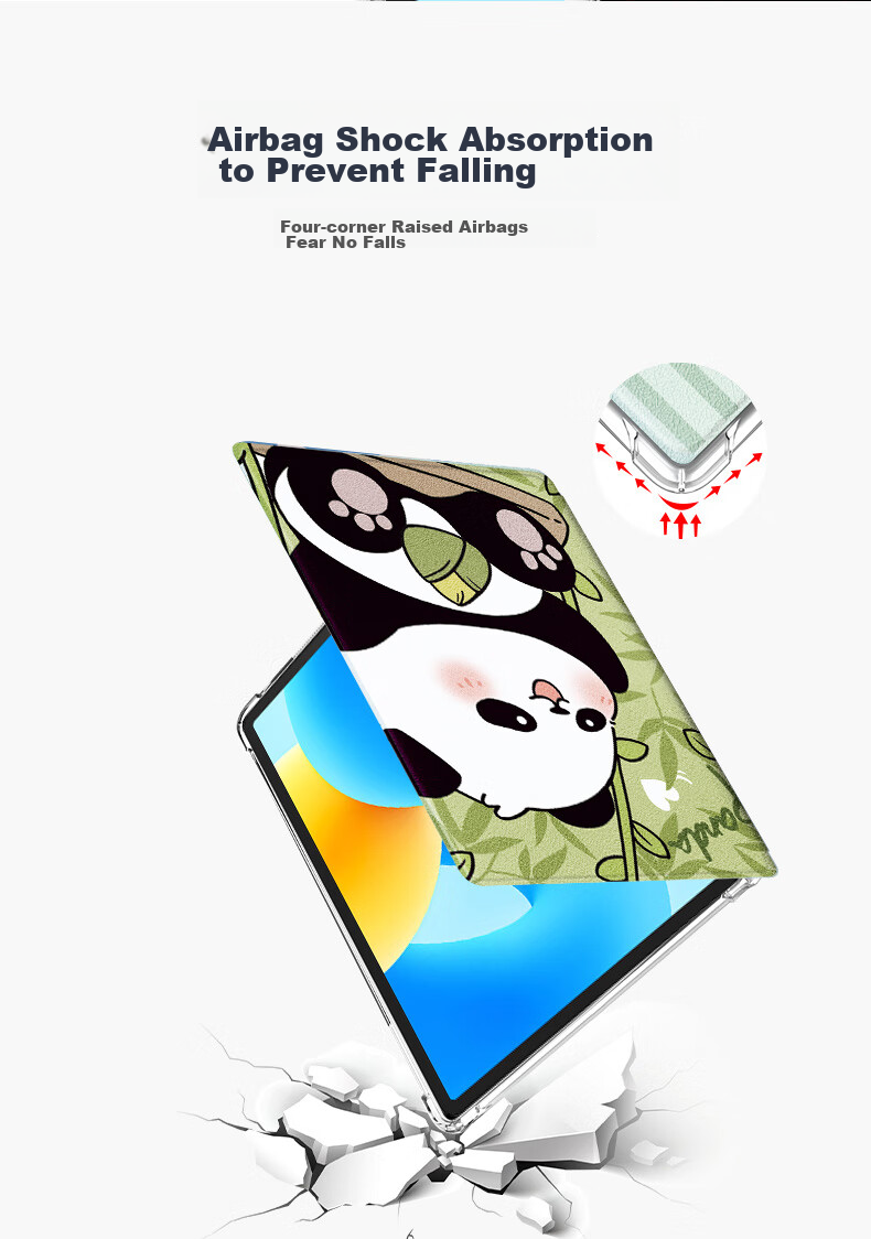Asiwa Protective Case for Huawei MatePad SE Active Edition 11-Inch 2024 Tablet, Cute Cartoon Design, Slim Full Coverage Shockproof Case for Study And Work 5