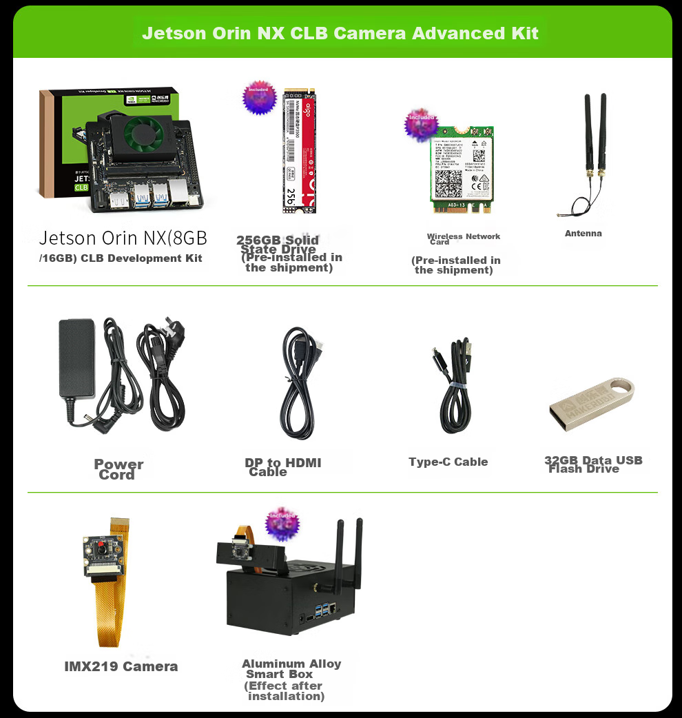 NVIDIA Jetson ORIN NX Super AI Development Kit 8/16GB Core Development Board 157Tops 23