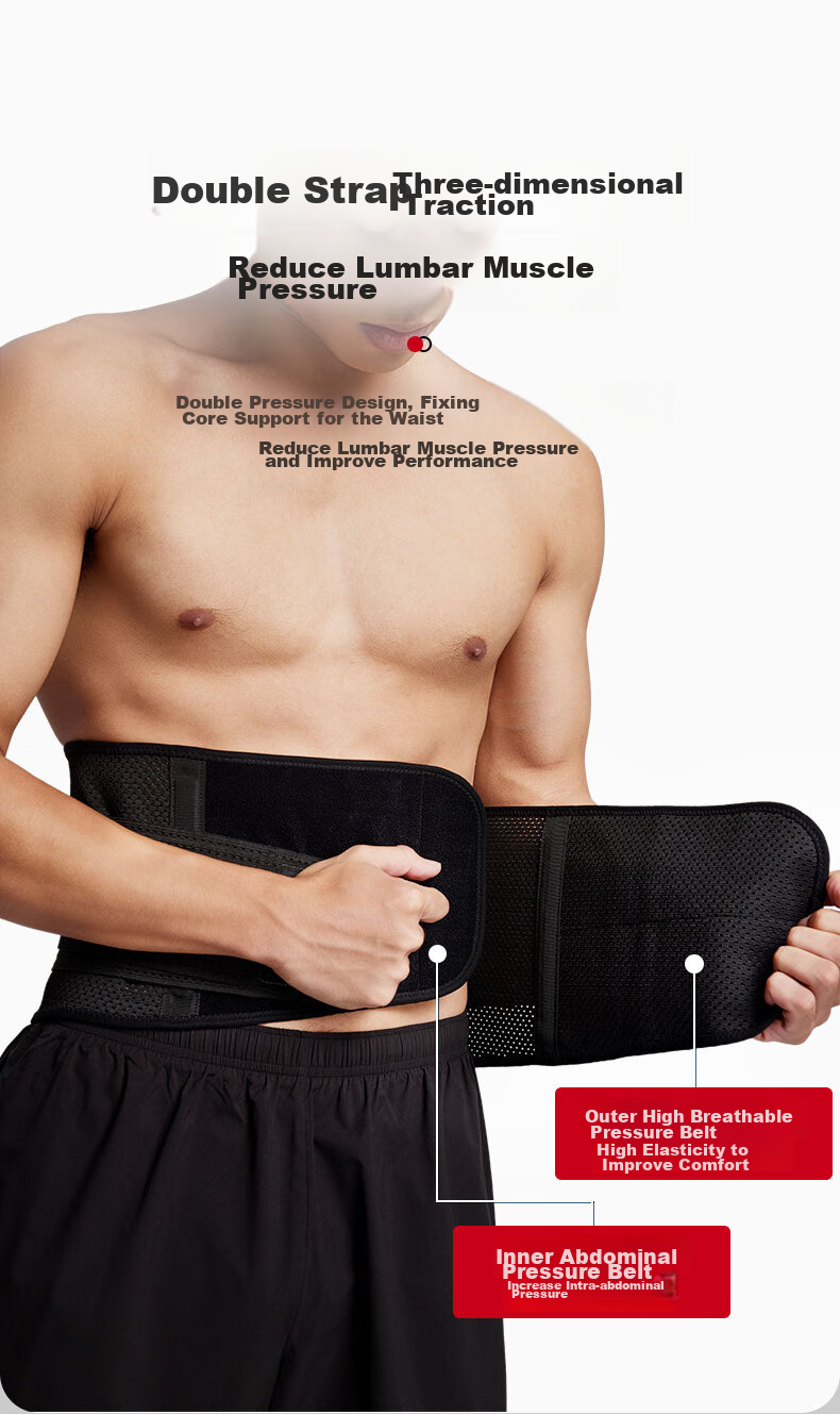 ANTA Waist Support Belt for Herniated Disc, Lumbar Muscle Strain, Sports Fitness, Running, Basketball, Deadlifts, And Back Brace 4