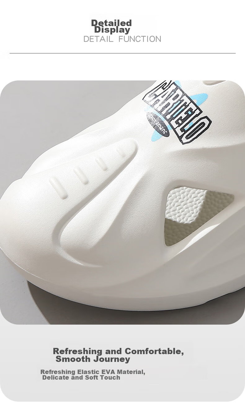 CARTELO Men's Perforated Sandals, Summer Slippers, Slip-On Beach Shoes, Casual Slides, Style 1481, White, Size 42 7