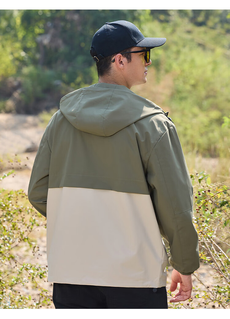 JEEP Outdoor Mountain Series Spring And Autumn 2026 Men's Sports Jacket, Loose-Fitting Hooded Cardigan Coat for Me 12