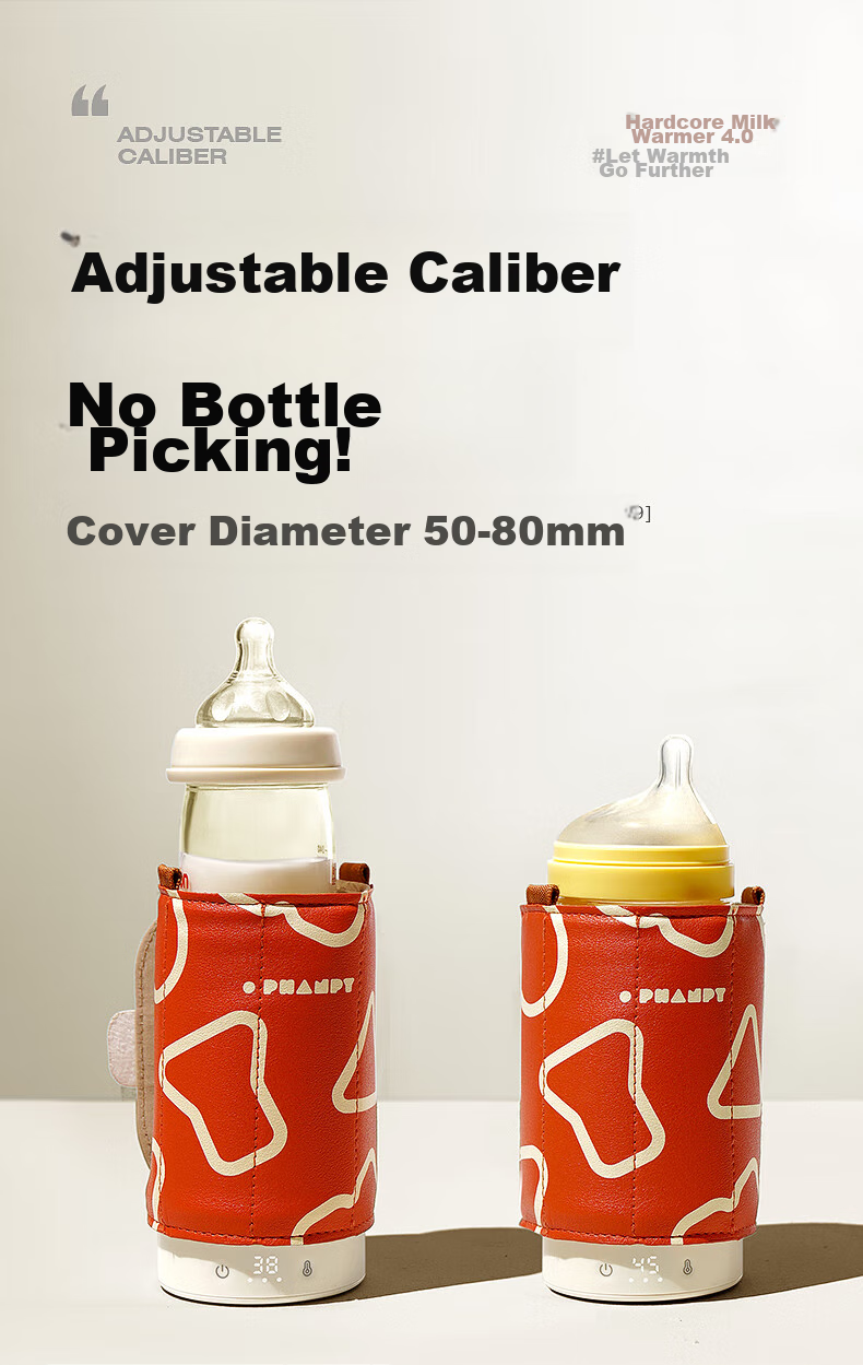 Xiaoyaxiang Milk Bottle Insulation Sleeve, Universal Battery-Powered Wireless Portable Heating Constant Temperature Milk Warmer 14