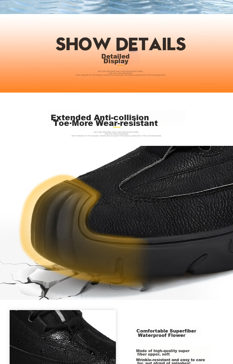 Jingtu Safety Shoes for Men, Self-Operated, Summer Breathable, Steel Toe Cap, Puncture-Resistant, Waterproof Work Boots 0253-J Size 43 8