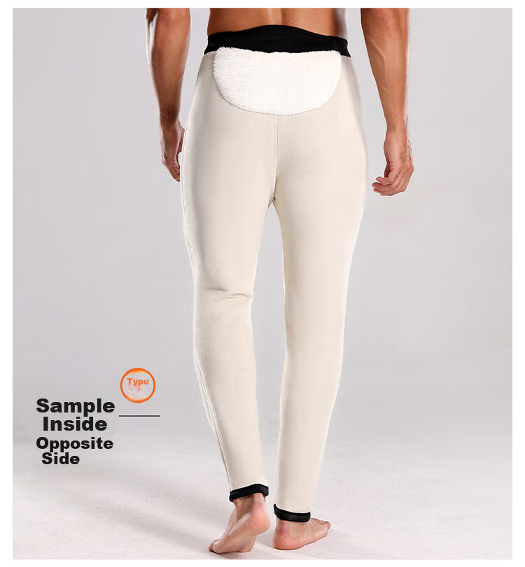 LangSha Wool Pants, Warm Men's Thick Fleece-Lined Knee Protection, High Elasticity, for Middle-Aged And Elderly, Northeast Cold-Proof Cotton Pants for Outdoor Wear in Winter 19