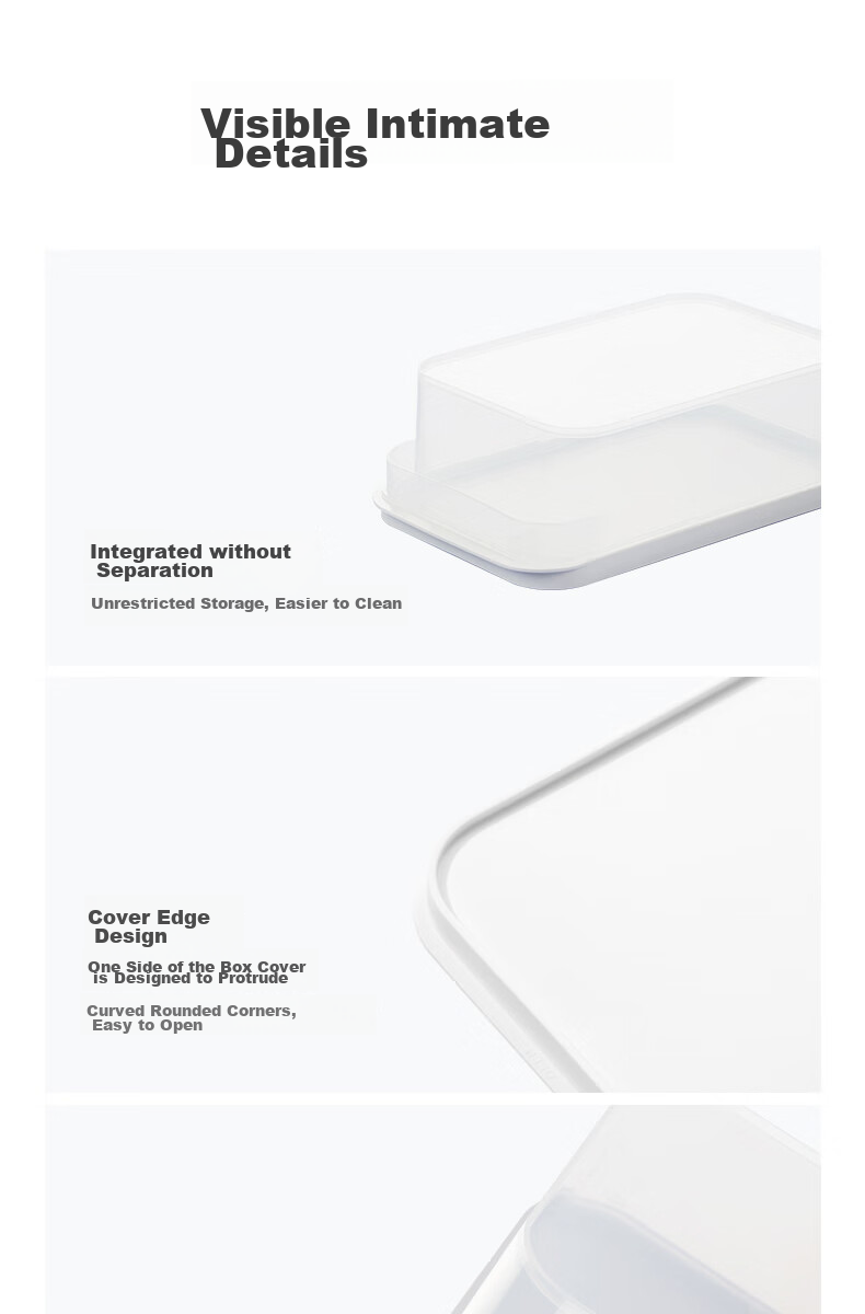 Chahua Food Grade Fresh-Keeping Box Refrigerator Storage Box Fruit Lunch Box Plastic Picnic Box 780ml 6-Piece Set 12