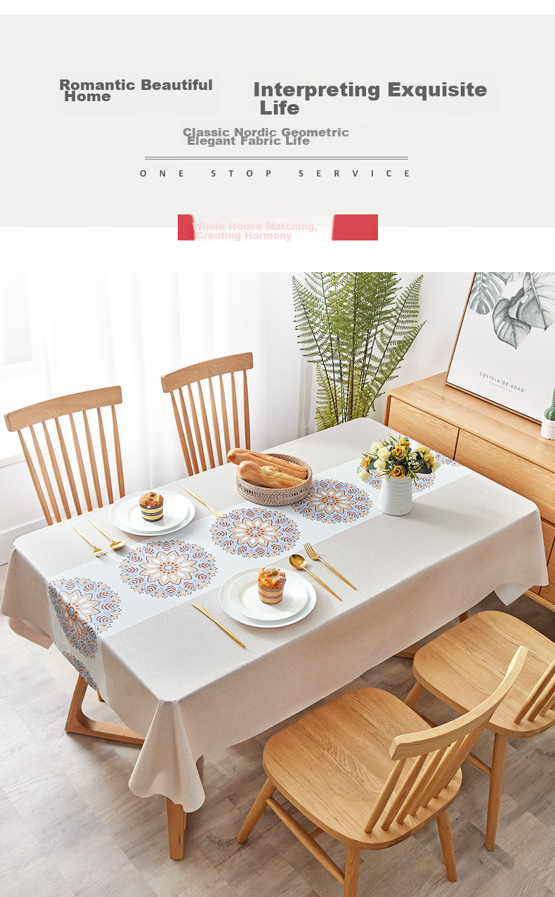 AVIVI Waterproof And Oil-Proof Heat-Resistant Rectangular Tablecloth for Dining Table, Coffee Table, And Desk Cover 140*180 Cm 4