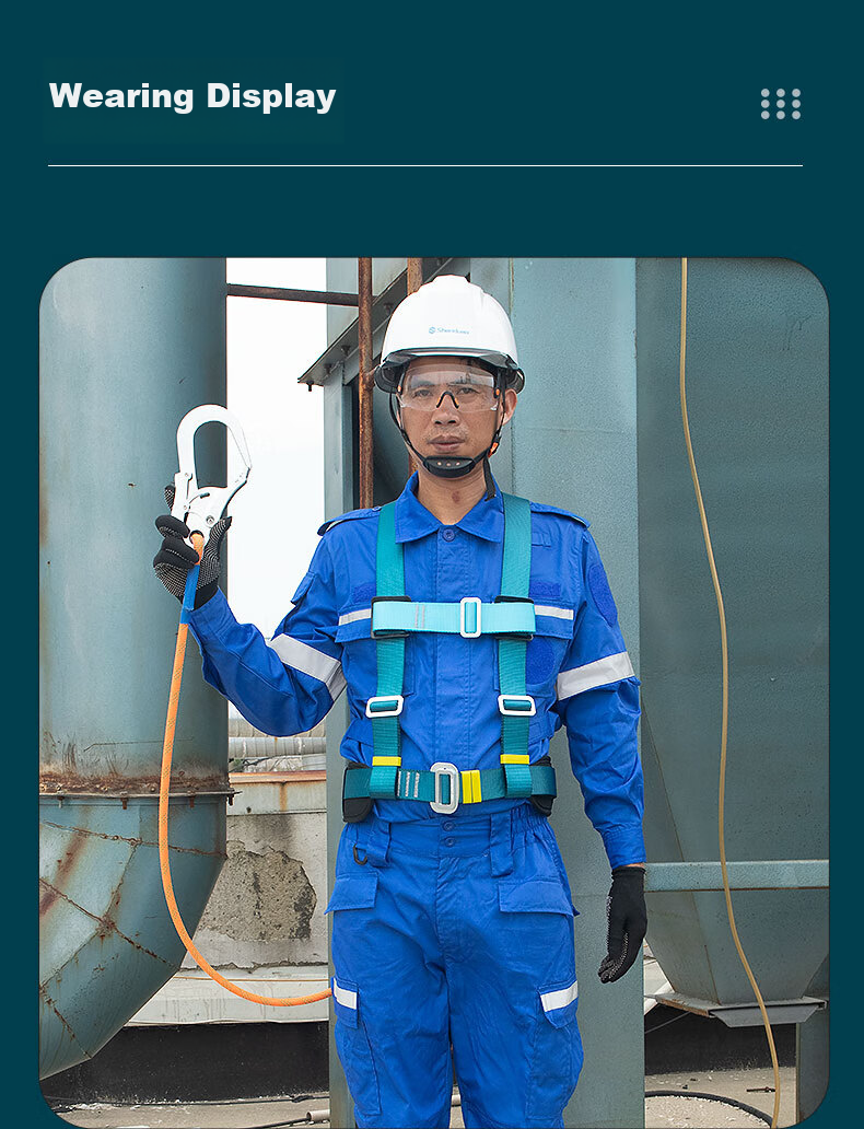 Shandouao SHANDUAO Half-Body Three-Point Safety Harness, High-Altitude New National Standard AD9031, Single Large Hook, 1.8 Meters 19