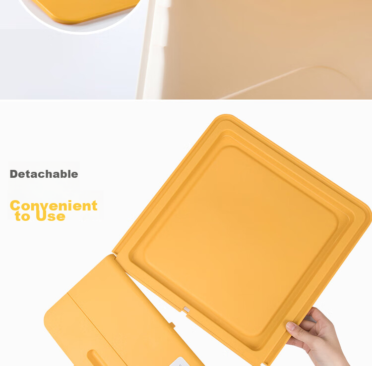 CHAHUA Plastic Clothes Storage Box, 34L, Coffee Color, Set of 3, Slanted Opening with Lid, Closet Organizer Box 19