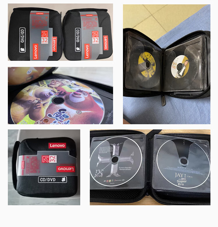 Lenovo Car CD Storage Case, CD/DVD Disc Holder, Oxford Cloth 96 Pieces, Home Storage Case 10