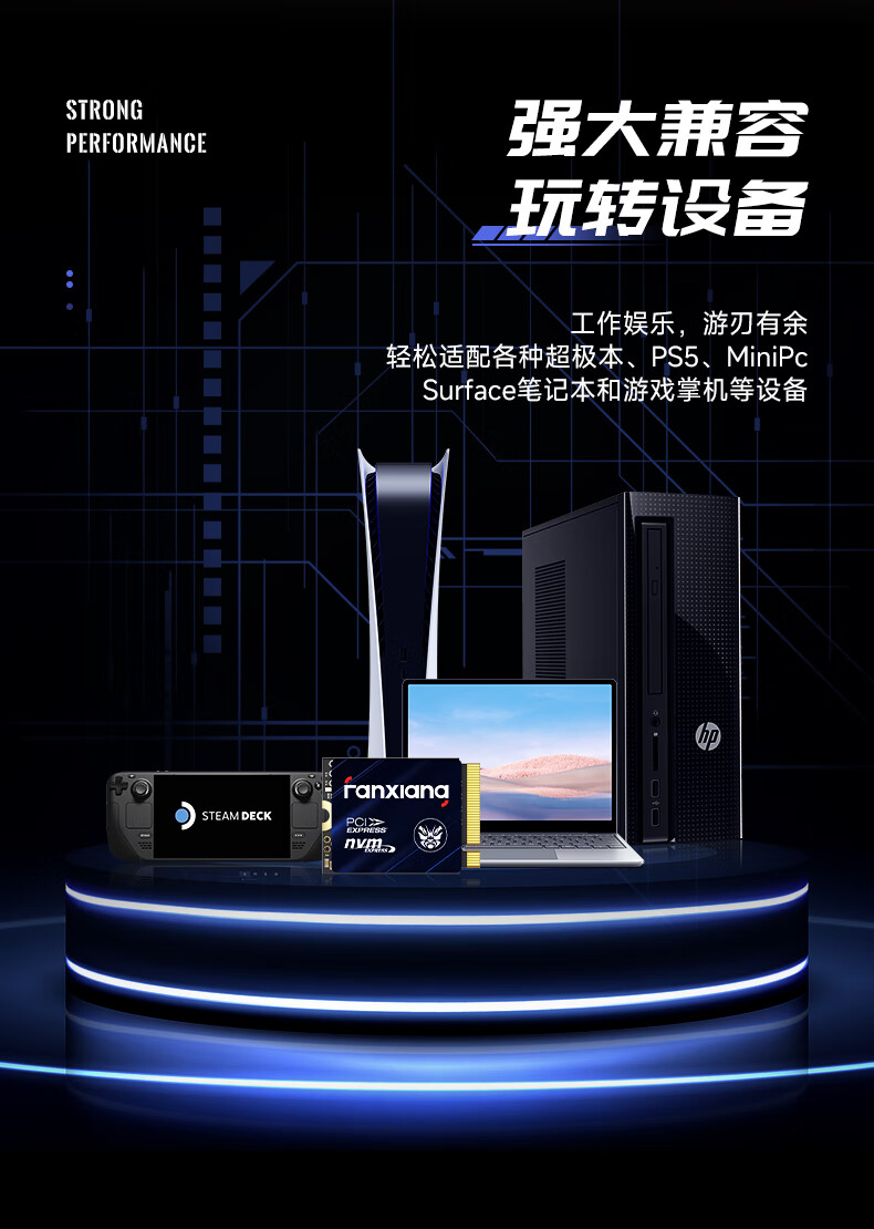 FANXIANG 1TB SSD, M.2 Interface, NVMe Protocol, PCIe 4.0, TLC NAND, PS5 Expansion Drive Storage Accessory, S790C 2