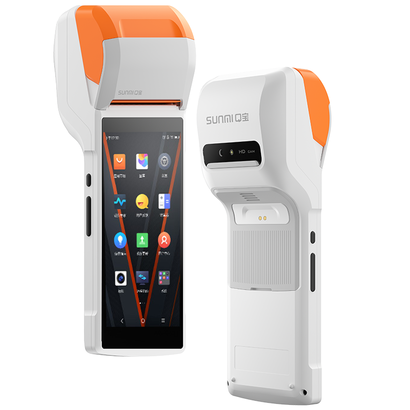 Sunmi SUNMIQ Second Generation Standard Edition, Portable Handheld Cash Register, Mobile Ordering Machine for Restaurants And Retail, Receipt Printer, QR Code Payment And Cash Register, 2+16GB