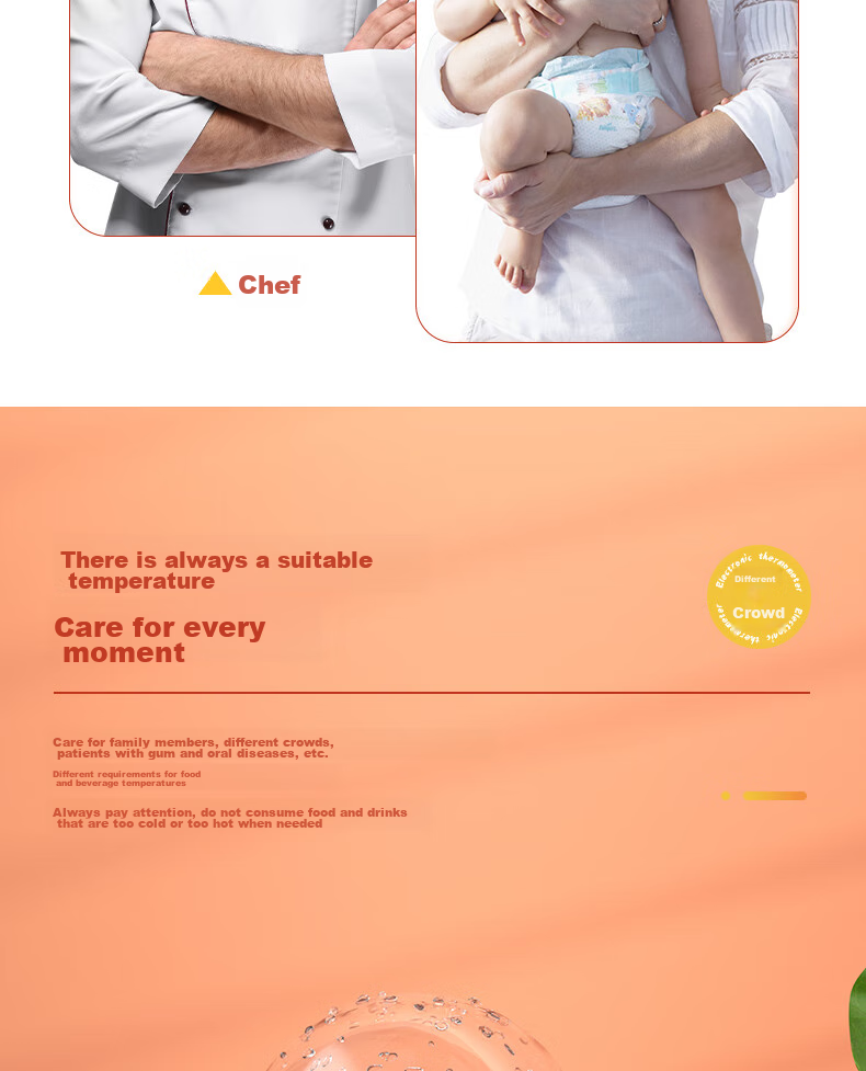Deli Mechanical Oil And Water Temperature Gauge, Deep-Frying Food Oil Thermometer, Built-In Removable Scalding Clamp, Probe 30cm LE551 4