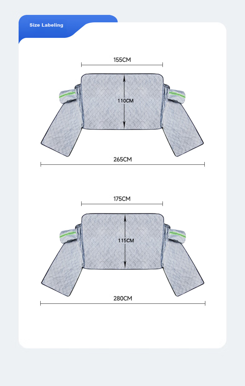 Mengduofu Car Windshield Cover, Snow Cover, Front Windshield Cover, Windshield Protector, Winter Frost And Freeze Protection Cover 21