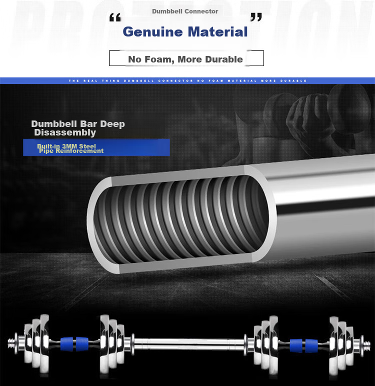 Chengyue Dumbbell And Barbell Set, 15kg Electroplated, Adjustable And Detachable Fitness Equipment for Men And Women, CY-166 Model 14