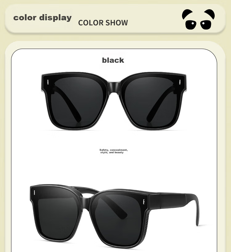 Xiongmaoshasha Folding Sunglasses, Light Purple, UV Protection, Polarized, Can Be Used with Prescription Glasses 6