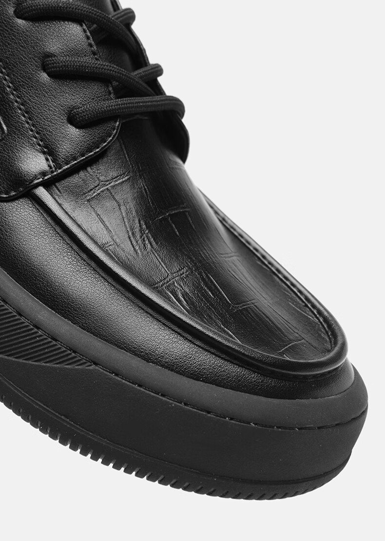 HLA Men's Comfortable Soft Sole Casual Leather Shoes HAAPXM2DAD084 Black Size 41 16