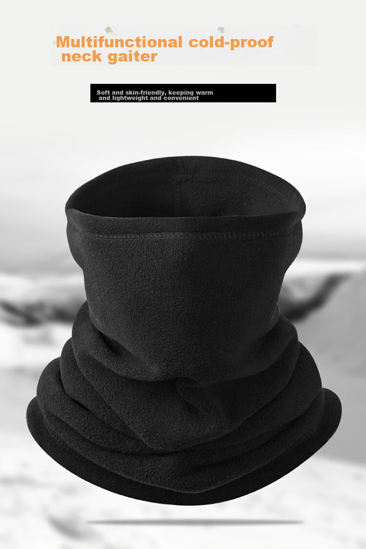 FOREVER Neck Gaiter for Men And Women, Winter Outdoor Warmth, Autumn And Winter Thickened Fleece Pullover Neck Warmer, Black 1