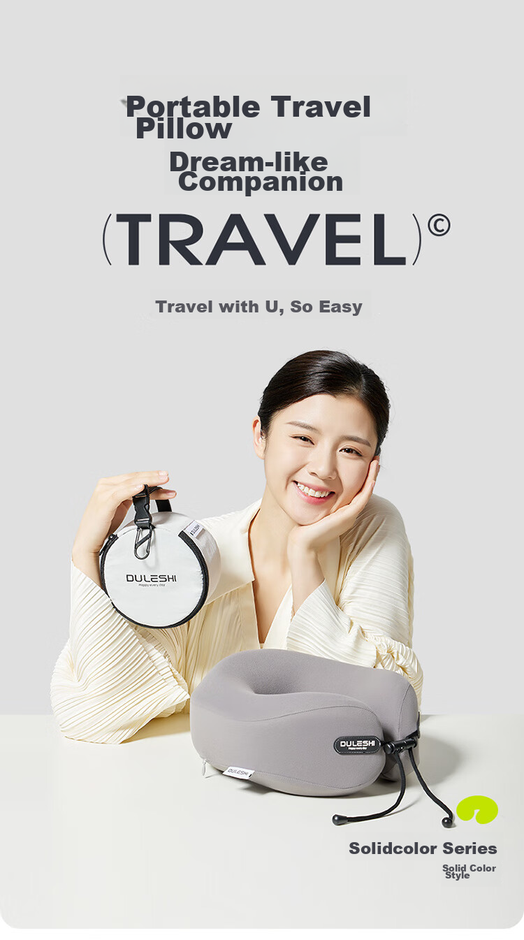 Car Lives U-Shaped Neck Pillow, Portable Travel Pillow, Essential for Airplane, High-Speed Rail, And Business Trips, Neck Support Cushion, Nap Pillow 1