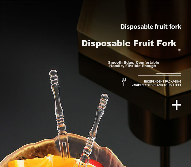 Xingfang Disposable Fruit Forks, Fruit Picks for Mooncakes, Cake Forks And Dessert Forks, Transparent Forks, 500 Pieces 1