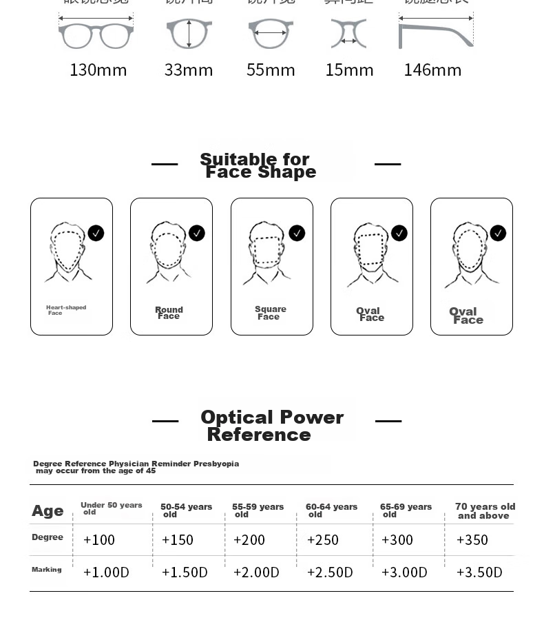 Yupintang Reading Glasses for Men And Women, Japanese Import, Sold by JD, Anti-Blue Light, Middle-Aged And Elderly Phone Glasses, 300 Degrees, Father's Day Gift 12