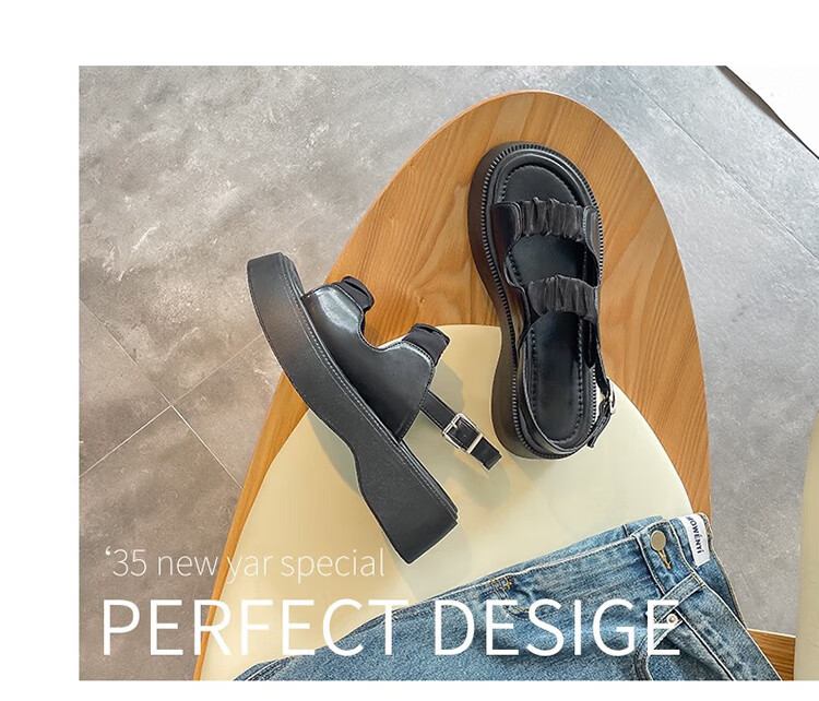 ZHR Roman Sandals for Women, Summer Height-Increasing Slippers, Outdoor Wear, Single-Strap Women's Shoes, 2026 New Style JF10T, Beige, Size 36 30