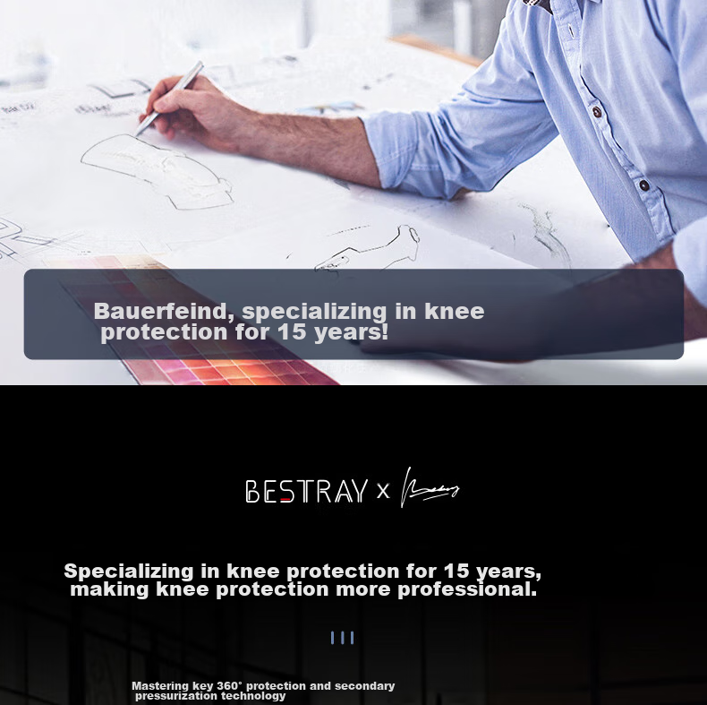 Bestray 5D Pro Knee Brace, Professional Meniscus Protection, for Basketball Sports Running, Unisex Knee Support Gear 2