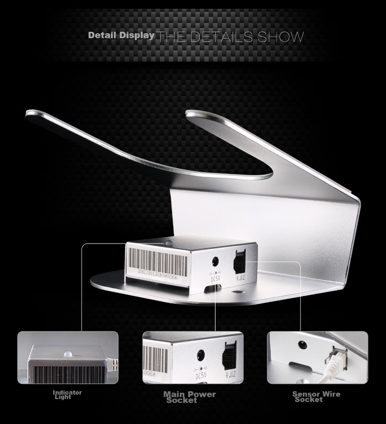 LFang Tablet Anti-Theft Display Stand, Anti-Theft Alarm, Tablet Computer Anti-Theft Chain with Type-C Interface, Large 10