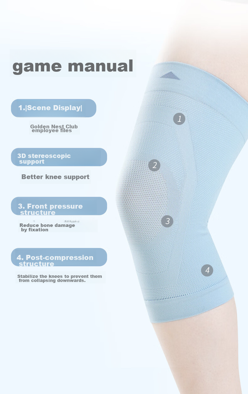 NAILEKESI N Sports Knee Brace for Women, Meniscus Protection, Knee Pain Relief, Arthritis Support, Warmth, Joint Care, Running Protection, Prevents Cold Legs 11