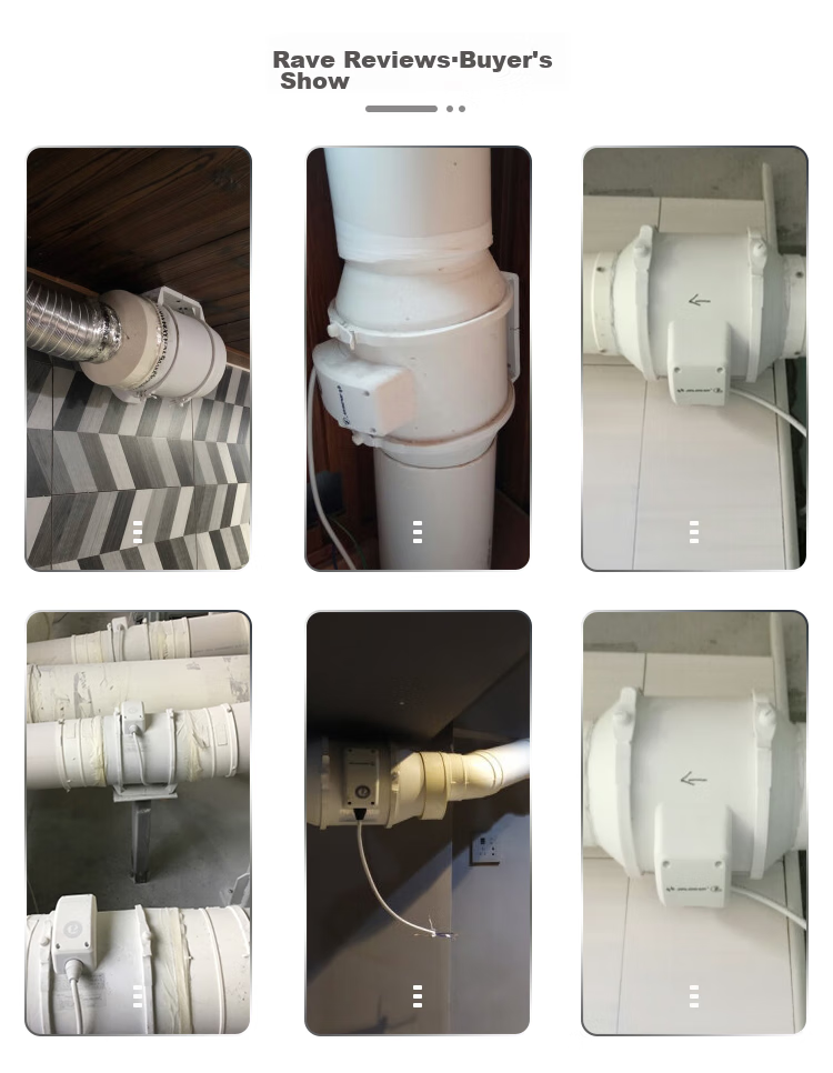 JINLING Duct Fan Exhaust Fan for Bathroom Ventilation, Kitchen Duct Extractor Fan, 6-Inch, DPT15-44 26