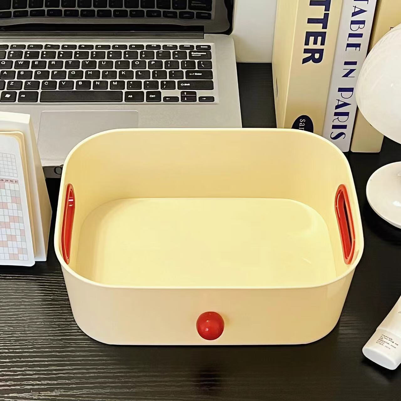 Fan Ye's Set of 3 Dopamine Storage Boxes Desktop Organizer Snack Basket Toy Bin Stationery Makeup Miscellaneous Items Holder 2
