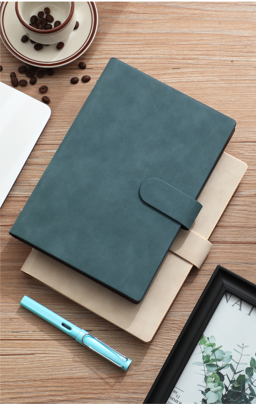 Faramon Loose-Leaf Notebook, A5 Size, Simple Notepad, Business Office Use, Detachable, Large Work Meeting Record Book, Diary, A5-Red 4