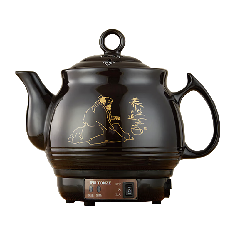 TONZE Chinese Herbal Medicine Decoction Pot, Smart All-In Automatic Ceramic Stew Pot, 3L Large Capacity Health Pot, Decoction Pot for Chinese Herbs, Electric Decoction Pot BJH-300H
