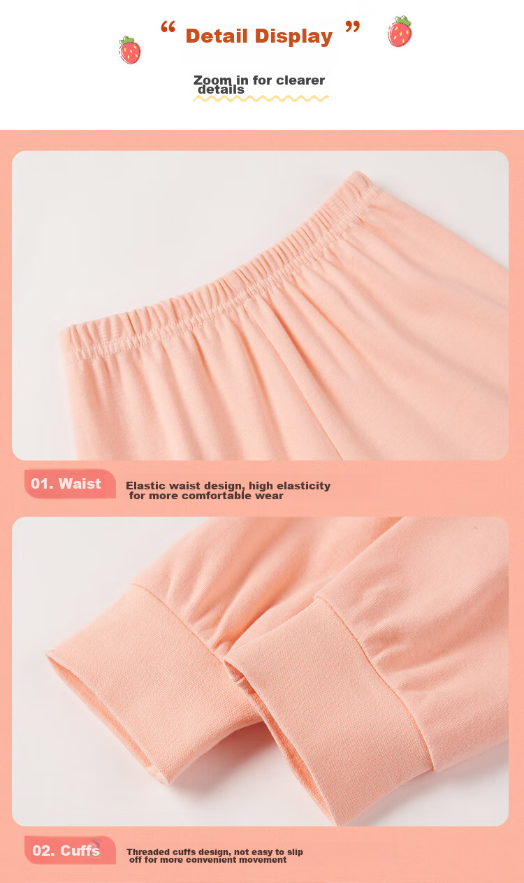 LangSha [7A Antibacterial + 100% Cotton] Children's Autumn Pants, 2-Pack Girls' Sleepwear, Big Kids' Autumn And Winter Thermal Underwear, Student Warm Leggings 13