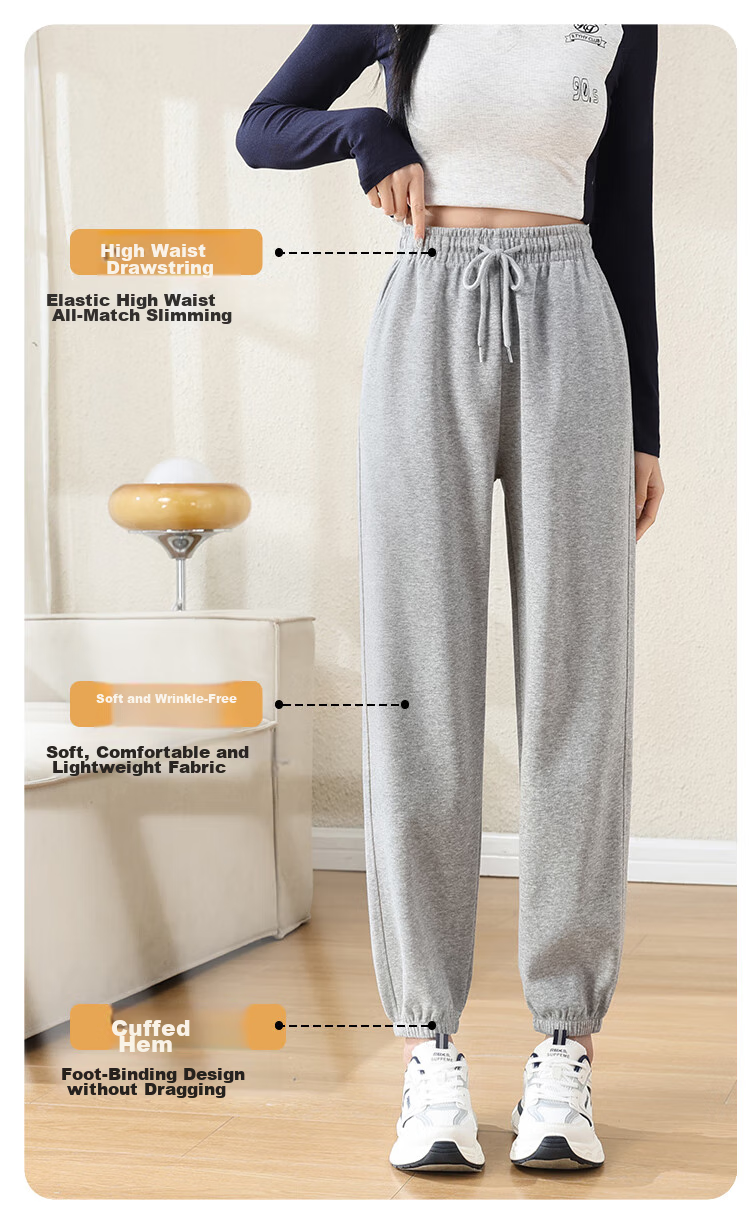 FitonTon Women's Sweatpants, Spring/summer 2026, Loose-Fitting Joggers, Slimming Versatile Harem Pants, Casual Trousers for Wome 6