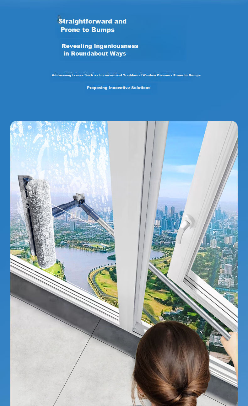 Sulida Glass Cleaning Tool for High-Rise Windows, Professional Window Cleaner, Outdoor Window Cleaning Equipment, Glass Scraper for Exterior Windows 5