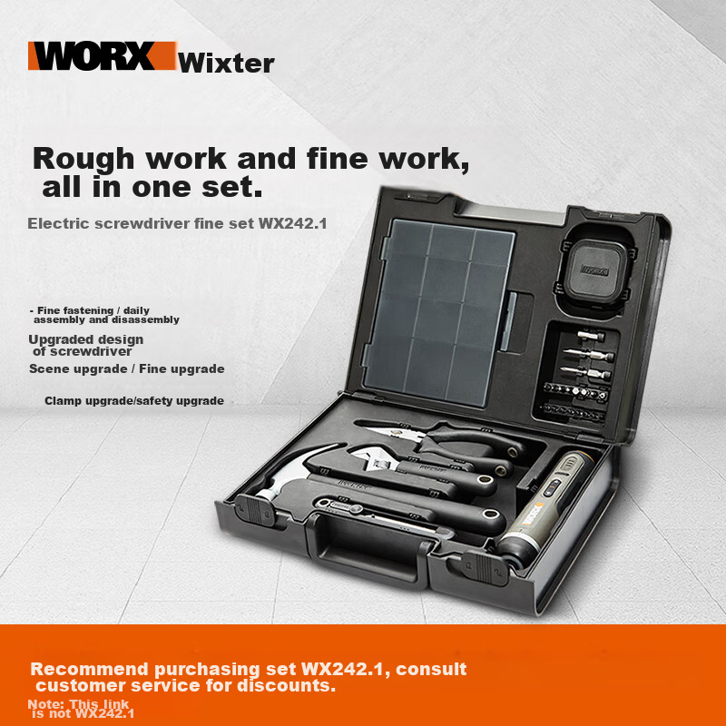 Аккумуляторная отвертка WORX WX242, компактная ручная, литиевая батарея, 30 бит в комплекте